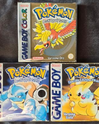 Pokemon blu, giallo, oro - Gameboy ITA originali