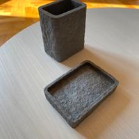 Set bagno portasapone, portaspazzolino e dispenser