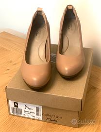 Decollette Clarks Praline Leather (39,5) - NUOVE