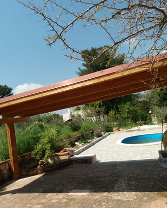 Gazebo in legno lamellare