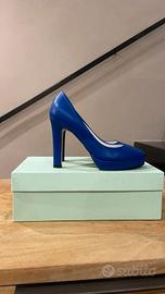 Scarpe con plateau outlet blu elettrico