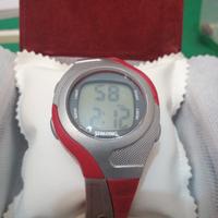 Orologio Spalding grigio argento satinato e rosso