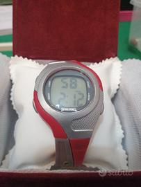 Orologio Spalding grigio argento satinato e rosso