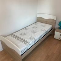 Letto singolo con materasso