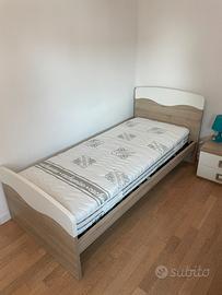 Letto singolo con materasso