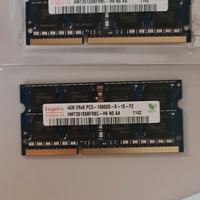 Memoria Ram x laptop 2 banchi da 4 gb