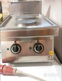 piastra 2 fuochi 