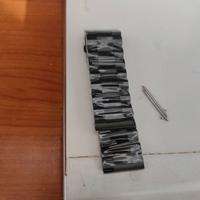 cinturino orologio in acciaio grigio nuovo 24 mm