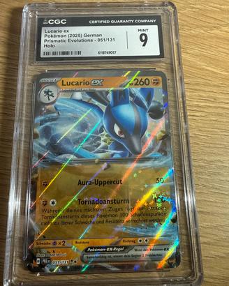 Pokémon Lucario ex CGC 9 mint holo gradata