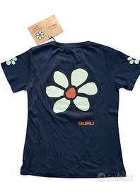 T-shirt Guru donna XS blu cotone made in Italy 