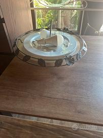 Lampadario in ferro battuto