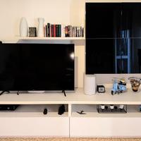 Mobile TV / parete soggiorno moderna bianca