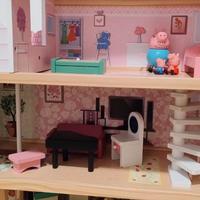 HOMCOM Casa delle Bambole a 3 Piani con Ascensore 