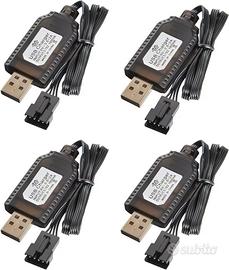 4 Caricabatterie USB LiPo 7.4V 2S SM-4P RC