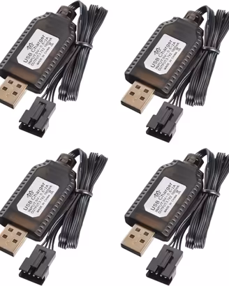 4 Caricabatterie USB LiPo 7.4V 2S SM-4P RC