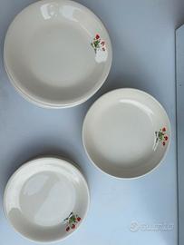 Set piatti Santucci Deruta Papaver  Rhoeas