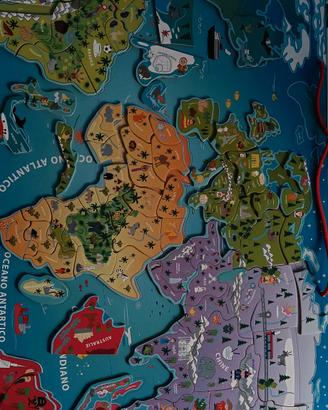 Mappa mondo magnetico 