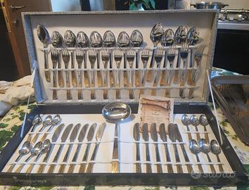 Set posate acciaio inox pran 49 pezzi vintage