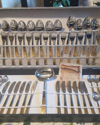 Set posate acciaio inox pran 49 pezzi vintage