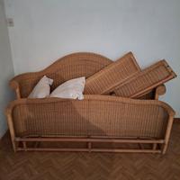 Letto matrimoniale in midollino