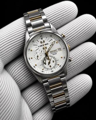 Vintage Seiko Chronograph 7T92-0BM0 Two Tone