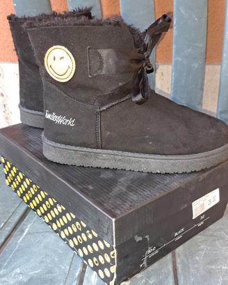 stivaletti neri camoscio bambina n.32