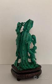 DAMA CINESE IN MALACHITE