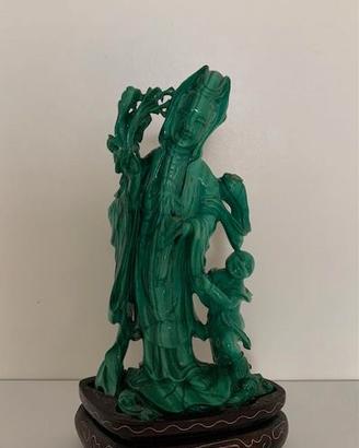 DAMA CINESE IN MALACHITE