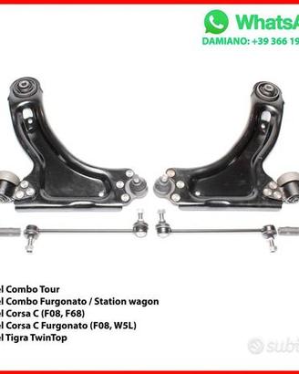 Kit 6 Bracci Anteriori Opel Tigra TwinTop Corsa C