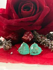 orecchini cuore paraiba