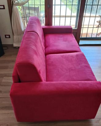 Divano letto rosso 3 posti/matrimoniale 