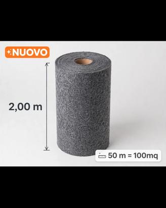 ROTOLO FELTRO PROTEZIONE PAVIMENTI 2x50m NUOVO - 1