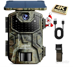 iZEEKER Fototrappola Solare 4K 30fps 48MP