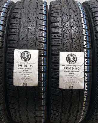 4 GOMME 195 75 16C MICHELIN A61296