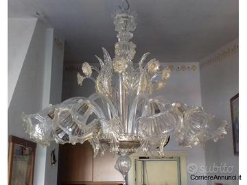 Lampadario in vetro murano