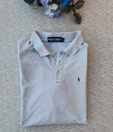 Polo Ralph Lauren-Polo manica lunga-Uomo-Grigio-XL