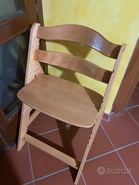 Seggiolone evolutivo in legno hauck