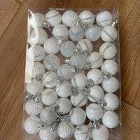 Palline bianche albero di Natale