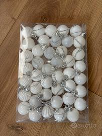 Palline bianche albero di Natale