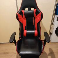 sedia da gaming reclinabile, con poggia gambe 