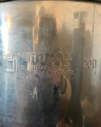 2x200 litri Botte Alimenti - Acciaio Inox  18/10