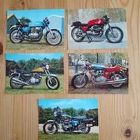 Cartoline d'epoca moto Guzzi, Kawasaki, Honda, MV 