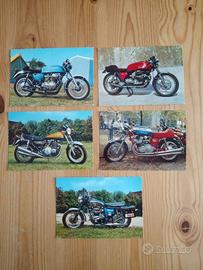 Cartoline d'epoca moto Guzzi, Kawasaki, Honda, MV 