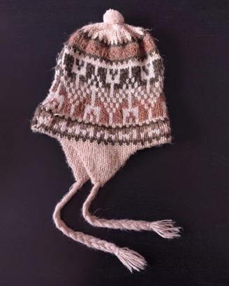 cappello lana inverno beige unisex tg unica