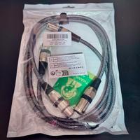 2x Cavo XLR Bilanciato M→F 1 m| Nylon Intrecciato