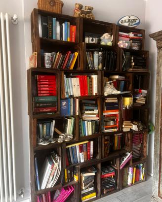 Libreria con cassette frutta