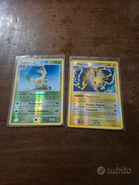 leafeon e jolteon reverse holo carte pokemon 