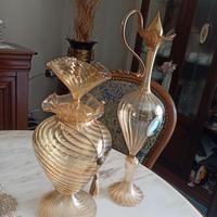 Bottiglia e anfora di murano