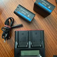 Dual LCD Caricabatterie per NP-F970 NP-F950 NP