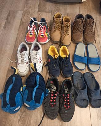 Lotto 9 paia di scarpe ragazzo bambino 